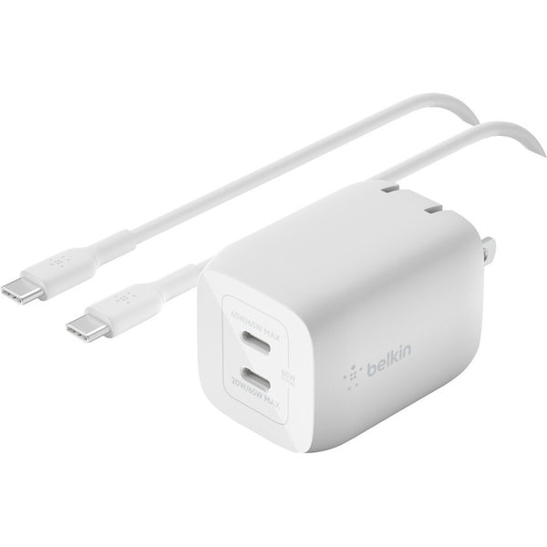 Belkin International Inc 65w Dual Usb-c Gan Charger + Cable