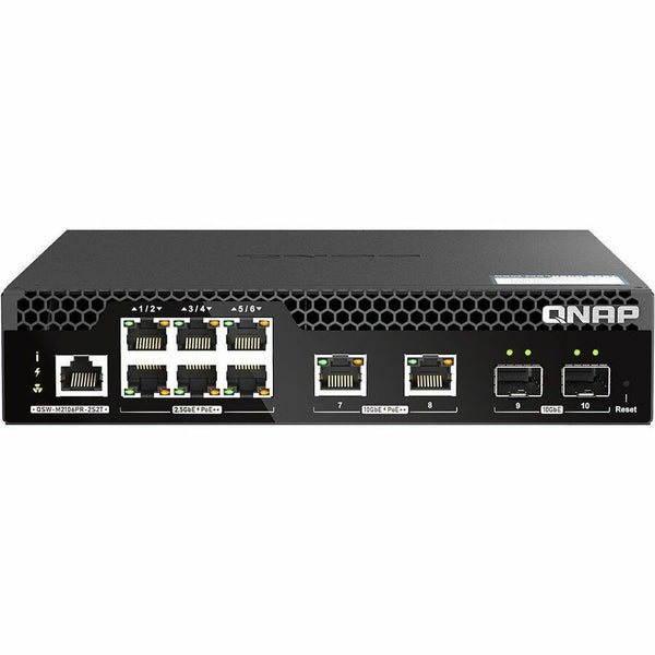 Qnap Inc Qnap Half-rackmount Switch Qsw-m2106pr-2s2t-us, Management Switch, 6 Port 2.5gbp