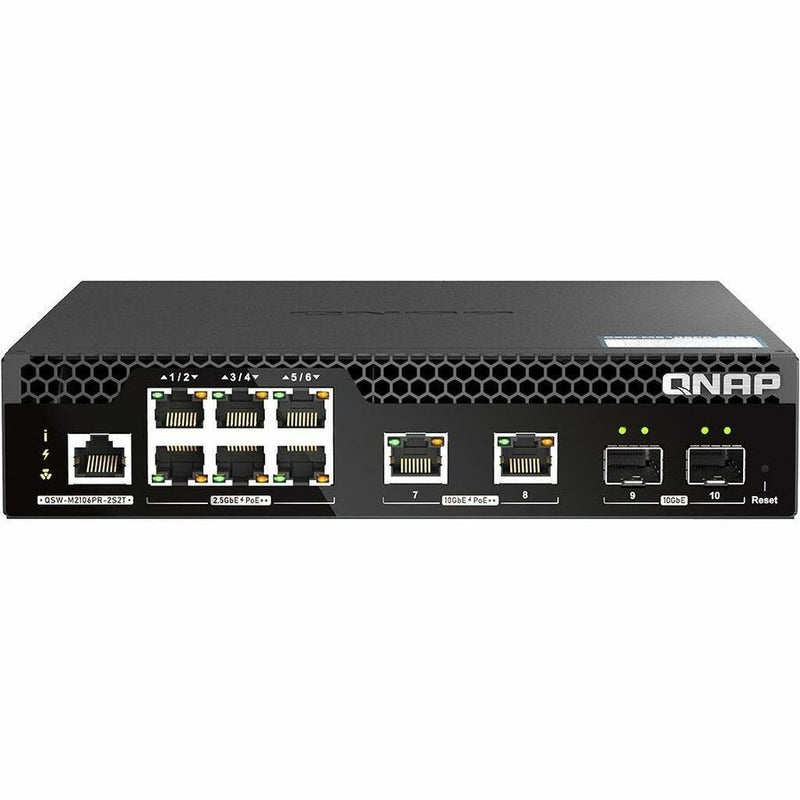 Qnap Inc Qnap Half-rackmount Switch Qsw-m2106pr-2s2t-us, Management Switch, 6 Port 2.5gbp