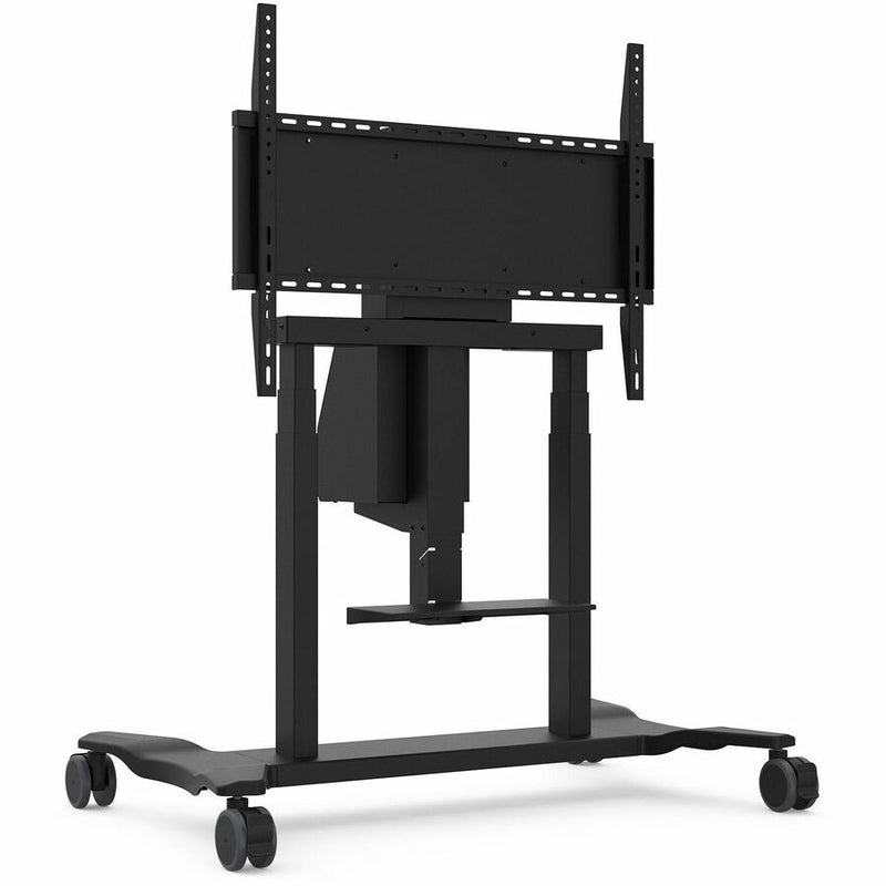 Viewsonic Electric Height Adjustable Mobile Cart With Smooth Motorized Lift, Laptop Tray,