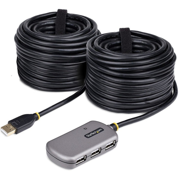 Startech Usb Extender Hub, 24m Usb 2.0 Extension Cable With 4-port Usb-a Hub, Active/bus
