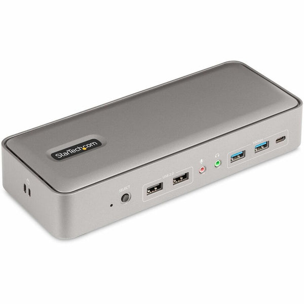 Startech Dual-laptop Usb-c Kvm Docking Station, Dual Monitor 4k 60hz Displayport Dock, 5-