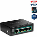 Trendnet Inc 5-port Industrialgigabit Poe++ Powered Din-rail Switch With Poe Pass-through