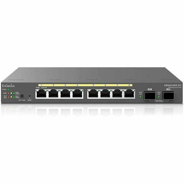 Engenius Technologies,inc Engenius Fit Managed Ews2910fp-fit 8-port Gigabit Poe+ Layer 2 Plus Switch Comes