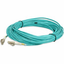 Add-on 50m Lc To Lc Aqua Om4 Duplex Ofnp (plenum-rated) Fiber Patch Cable