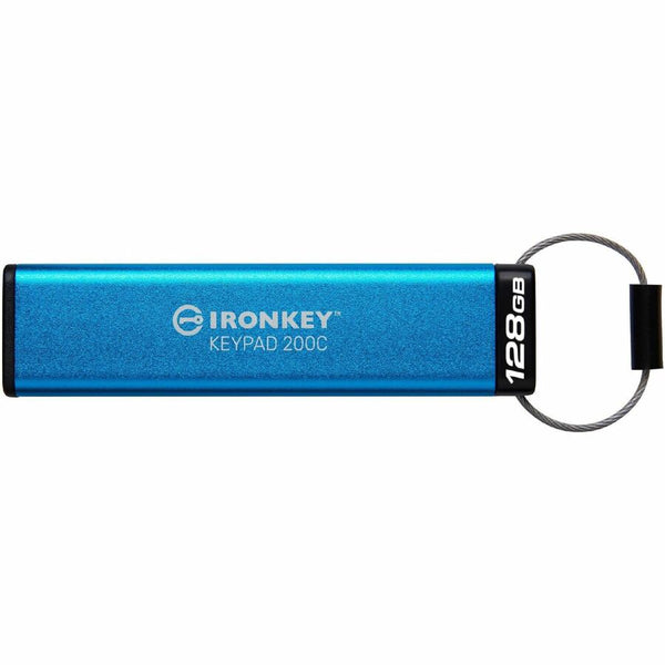 Kingston 128gb Usb-c Ironkey Keypad 200c, Fips 140-3 Lvl 3 (pending) Aes-256