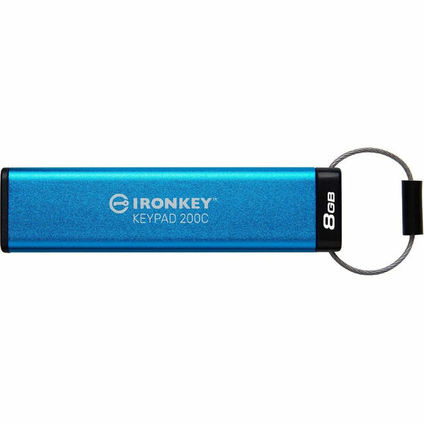 Kingston 8gb Usb-c Ironkey Keypad 200c, Fips 140-3 Lvl 3 (pending) Aes-256