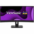 Viewsonic 34in Uwqhd Ergonomic 21:9 Curved Docking Monitor With 100w Usb C And Rj45,3440 X