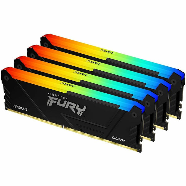Kingston 128gb 3200mt/s Ddr4 Cl16 Dimm (kit Of 4) Fury Beast Rgb