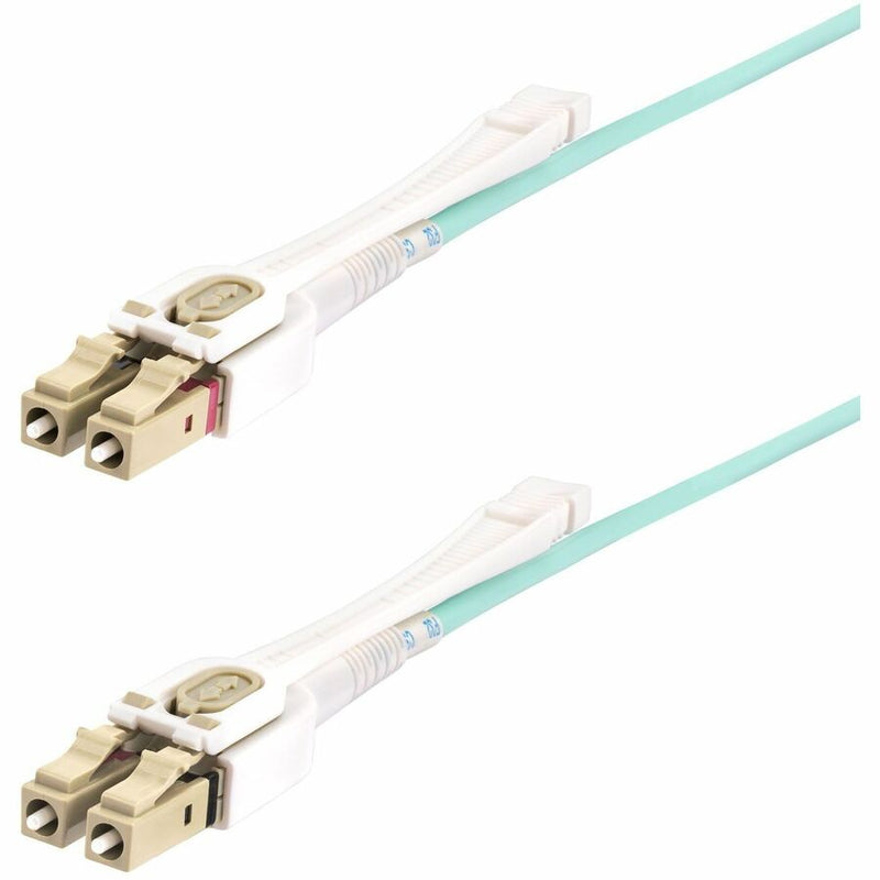 Startech 10m (32.8ft) Lc (upc) Om4 Multimode Fiber Optic Cable, Push Pull Tabs, 50/125m,