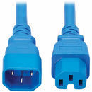 Tripp Lite Power Cord C14 To C15 15a 250v Blue 10ft