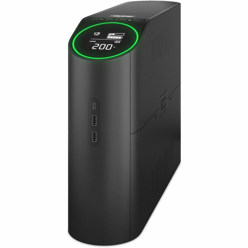 Apc By Schneider Electric Apc Midnight (black) Gaming Ups With 1500va And Reactor Circle.10 Outlet,, Pure