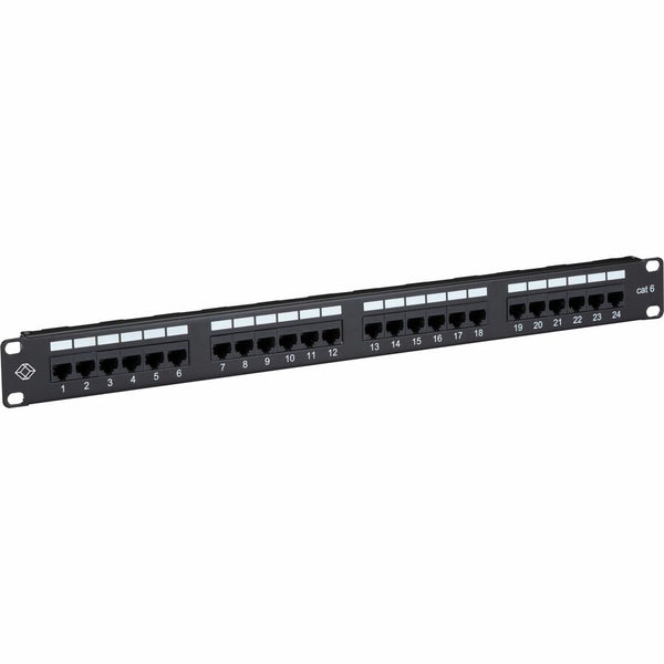 Black Box Cat6 Patch Panel, Punchdown - 1u, Unshielded, 24-port