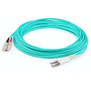 Add-on 1m Sc To Lc Aqua Om4 Duplex Ofnp (plenum-rated) Fiber Patch Cable