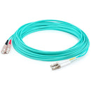 Add-on 2m Sc To Lc Aqua Om4 Duplex Ofnp (plenum-rated) Fiber Patch Cable