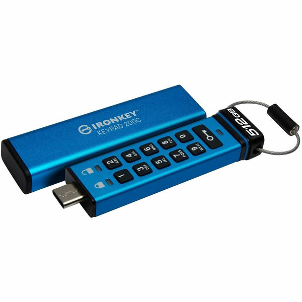 Kingston 512gb Usb-c Ironkey Keypad 200c, Fips 140-3 Lvl 3