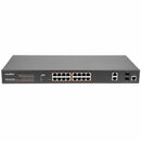 Rocstor Solidconnect Scm20 16-port Poe+ Gigabit L2 Managed Ethernet Switch & 2-port Giga
