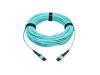 Tripp Lite series 40/100/400G MMF 50/125 OM3 Fiber Optic Cable 8F MPO/MPO-PC F/F Type-A Polarity OFNP Aqua 30M N844A-30M-8-P