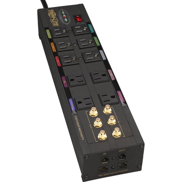 Tripp Lite Home Theater Isobar Surge Protector 10 Outlet RJ11 RJ45 Coax - American Tech Depot