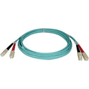 Tripp Lite 15M 10Gb Duplex Multimode 50-125 OM3 LSZH Fiber Optic Patch Cable SC-SC Aqua 50' 50ft 15 Meter - American Tech Depot