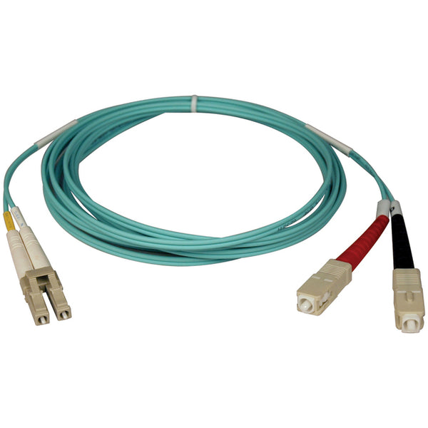 Tripp Lite 10M 10Gb Duplex Multimode 50-125 OM3 LSZH Fiber Optic Patch Cable LC-SC Aqua 33' 33ft 10 Meter - American Tech Depot