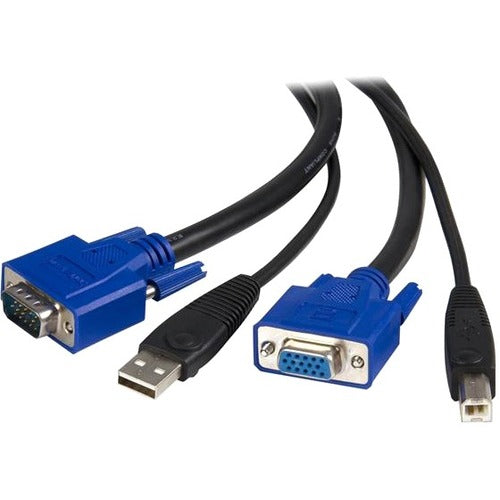 StarTech.com 10 ft 2-in-1 Universal USB KVM Cable - Video - USB cable - HD-15, 4 pin USB Type B (M) - 4 pin USB Type A, HD-15 - 10 - American Tech Depot