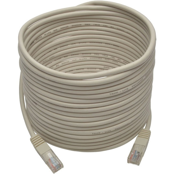 Tripp Lite 25ft Cat5e - Cat5 350MHz Molded Patch Cable RJ45 M-M White 25' - American Tech Depot