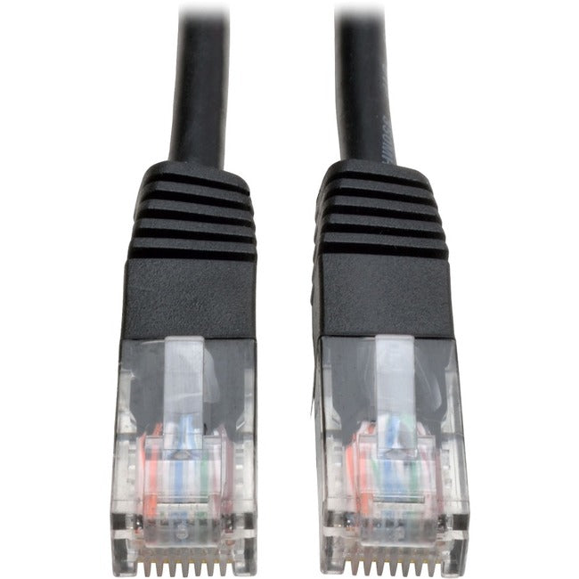 Tripp Lite 1ft Cat5e - Cat5 350MHz Molded Patch Cable RJ45 M-M Black 1' - American Tech Depot