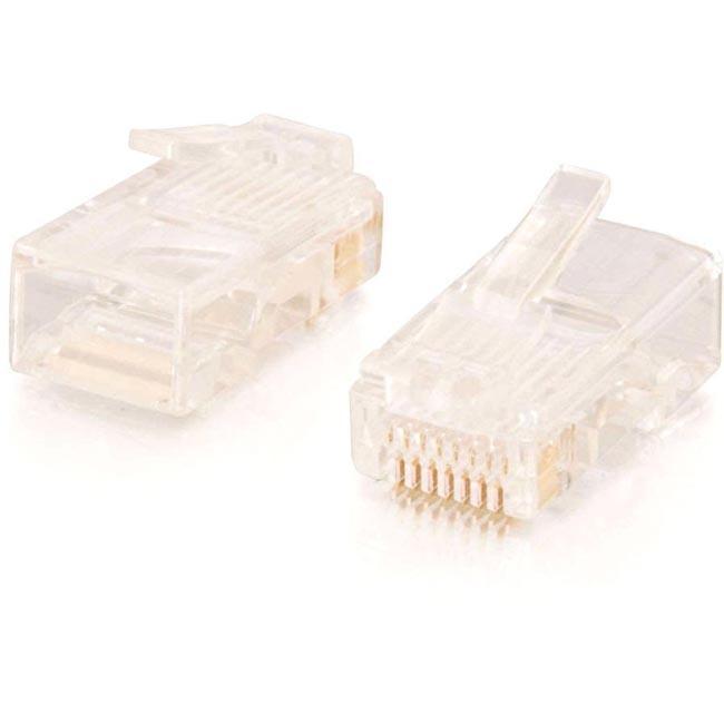 C2G RJ45 Cat5E Modular Plug for Round Stranded Cable - 50pk - American Tech Depot