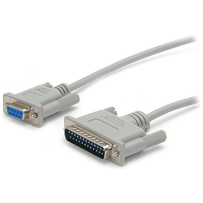 StarTech.com 10 ft Cross Wired DB9 to DB25 Serial Null Modem Cable - Null modem cable - DB-9 (F) - DB-25 (M) - 10 ft - American Tech Depot