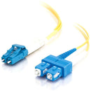 C2G 2m LC-SC 9-125 Duplex Single Mode OS2 Fiber Cable - Yellow - 6ft - American Tech Depot