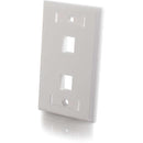C2G 2-Port Single Gang Multimedia Keystone Wall Plate - White