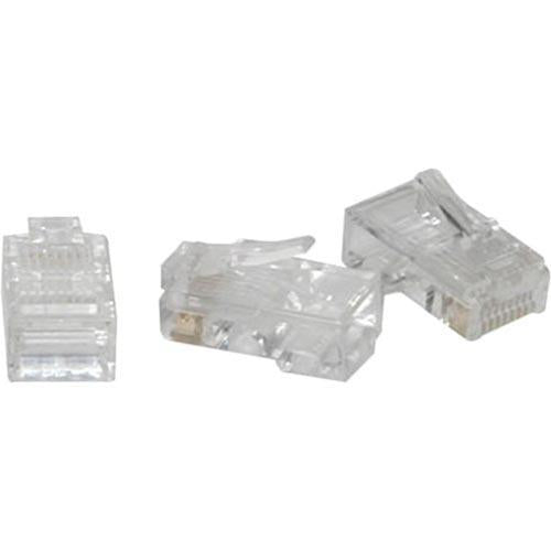 C2G RJ45 Cat5 8x8 Modular Plug for Flat Stranded Cable - 100pk - American Tech Depot