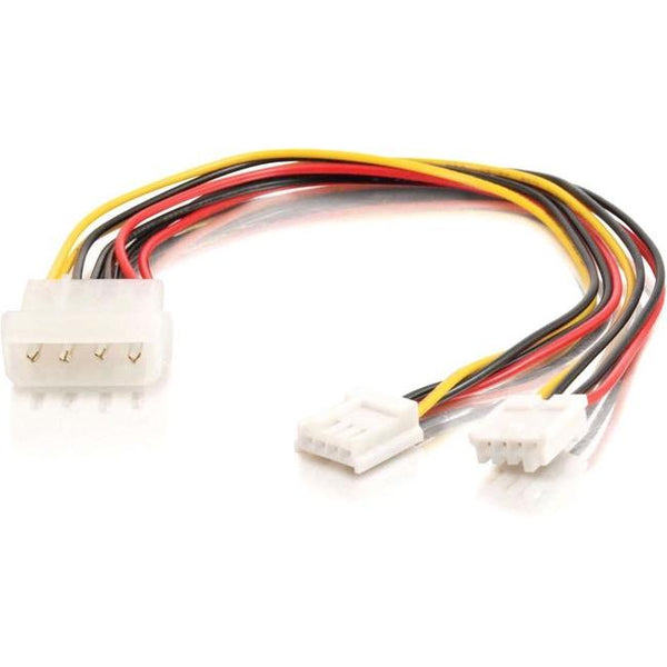C2G 10in One 5-1-4in to Two 3-1-2in Internal Power Y-Cable