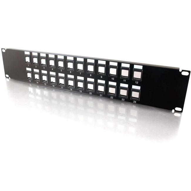 C2G 24-Port Blank Keystone-Multimedia Patch Panel