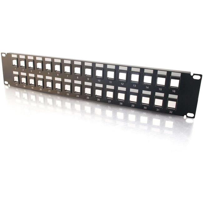 C2G 32-Port Blank Keystone-Multimedia Patch Panel