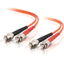 C2G-3m ST-ST 62.5-125 OM1 Duplex Multimode PVC Fiber Optic Cable - Orange - American Tech Depot