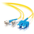 C2G-2m SC-ST 9-125 OS1 Duplex Singlemode PVC Fiber Optic Cable - Yellow - American Tech Depot