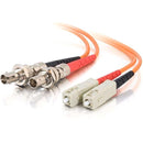 C2G 1ft Multimode ST Female to SC Male Fiber Adapter Cable - American Tech Depot
