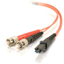 C2G-1m MTRJ-ST 62.5-125 OM1 Duplex Multimode PVC Fiber Optic Cable - Orange - American Tech Depot