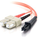 C2G-1m MTRJ-SC 62.5-125 OM1 Duplex Multimode PVC Fiber Optic Cable - Orange - American Tech Depot