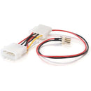 C2G 6in 3-pin Fan to 4-pin Pass-Through Power Adapter Cable - American Tech Depot