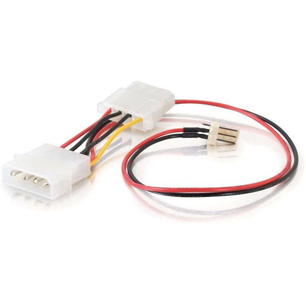 C2G 6in 3-pin Fan to 4-pin Pass-Through Power Adapter Cable - American Tech Depot