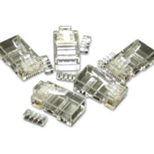 C2G RJ45 Cat5E Modular Plug (with Load Bar) for Round Solid-Stranded Cable - 50pk - American Tech Depot