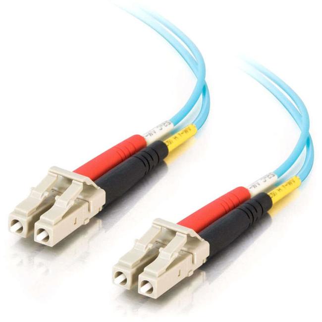 C2G 10m LC-LC 10Gb 50-125 Duplex Multimode OM3 Fiber Cable - Aqua - 33ft - American Tech Depot