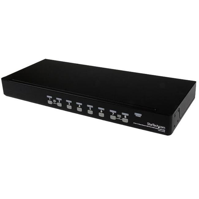 StarTech.com 8 Port 1U Rackmount USB PS-2 KVM Switch with OSD