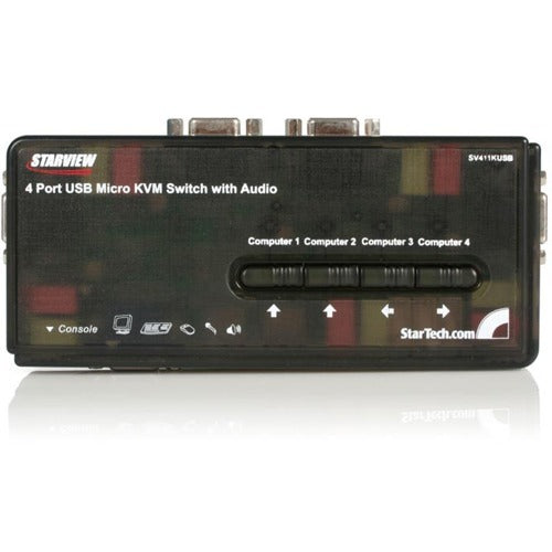 StarTech.com SV411KUSB - KVM - audio switch - USB - 4 ports - 1 local user