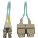 Tripp Lite 1M 10Gb Duplex Multimode 50-125 OM3 LSZH Fiber Optic Patch Cable LC-SC Aqua 3' 3ft 1 Meter - American Tech Depot