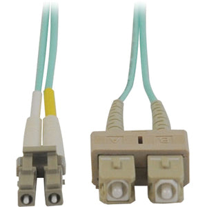 Tripp Lite 1M 10Gb Duplex Multimode 50-125 OM3 LSZH Fiber Optic Patch Cable LC-SC Aqua 3' 3ft 1 Meter - American Tech Depot