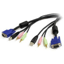 StarTech.com 6 ft 4-in-1 USB VGA KVM Switch Cable with Audio - American Tech Depot